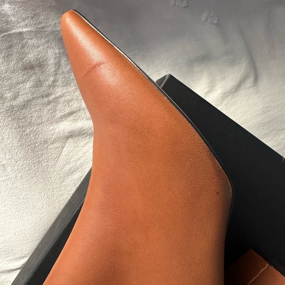 J. Crew Sadie Pointed-Toe Boots in Warm Sepia Leather, size 9 - Picture 11 of 15